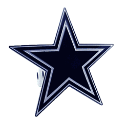 Dallas Cowboys Large Hitch Cover Class II and Class III Metal Plugs