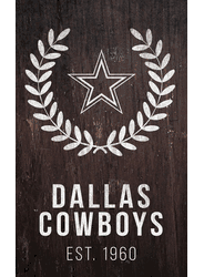 Dallas Cowboys Laurel Wreath 11x19 Sign