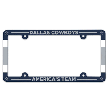 Dallas Cowboys License Plate Frame Plastic Full Color Style