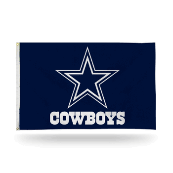 Dallas Cowboys Banner Flag (3X5) - Navy Background W/Star And Wordmark