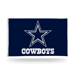 Dallas Cowboys Banner Flag (3X5) - Navy Background W/Star And Wordmark