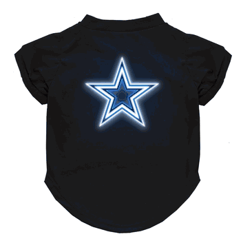 Dallas Cowboys Neon Pet T-Shirt, Large