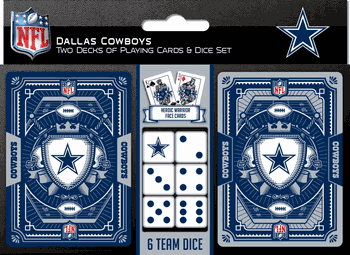 Dallas Cowboys NFL 2-pack Playing Cards & Dice Set
