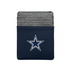 Dallas Cowboys Pebble Front Pocket Wallet Navy