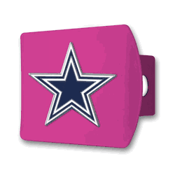 Dallas Cowboys Pink Metal Hitch Cover with  3D Color Emblem