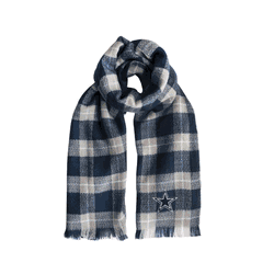 Dallas Cowboys Plaid Blanket Scarf NV-GRY