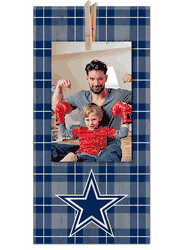 Dallas Cowboys Plaid Clothespin 6x12 Sign