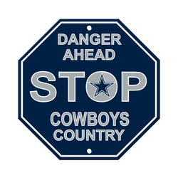 Dallas Cowboys Plastic Stop Sign