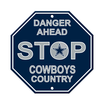 Dallas Cowboys Plastic Stop Sign