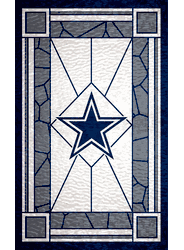 Dallas Cowboys Stained Glass 11x19 Wood Sign