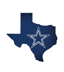 Dallas Cowboys Team Color Logo State Sign