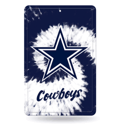 Dallas Cowboys Tie Dye 11" x 17" Metal Home Dcor Sign