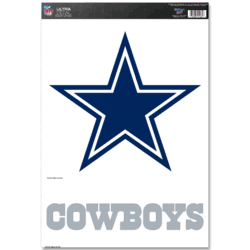 Dallas Cowboys Ultra Decal 11in x 17in -  Logo