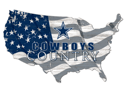 Dallas Cowboys USA Shape Flag Cutout