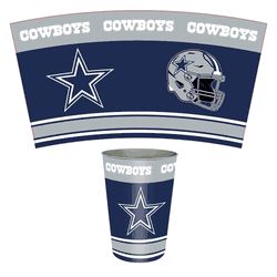 Dallas Cowboys Wastebasket 3.3 Gallon Tin