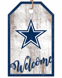 Dallas Cowboys Welcome Team Tag 11x19 Sign
