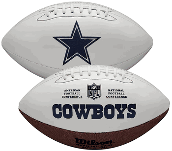 Dallas Cowboys Wilson NFL Live Signature Autograph White Panel Football