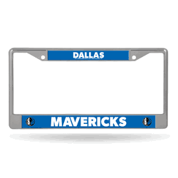 Dallas Mavericks  12" x 6" Chrome Frame With Decal Inserts