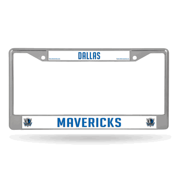 Dallas Mavericks Standard Chrome Frame with Plastic Inserts 12