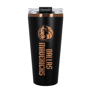 Dallas Mavericks 32oz Black and Copper Big Slim with Straw