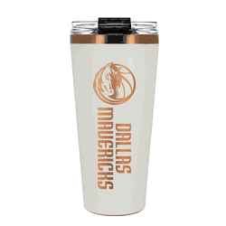 Dallas Mavericks 32oz Crme and Copper Big Slim Tumbler with Straw