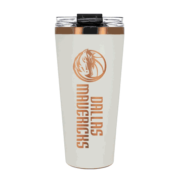 Dallas Mavericks 32oz Crme and Copper Big Slim Tumbler with Straw
