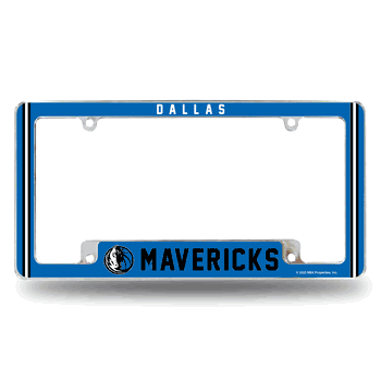 Dallas Mavericks Alternate Design All Over Chrome Frame