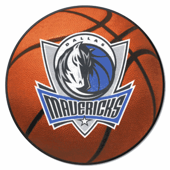 Dallas Mavericks Basketball Rug - 27in. Diameter