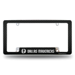Dallas Mavericks Black 12" x 6" Chrome All Over Automotive License Plate Frame