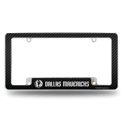 Dallas Mavericks Black 12" x 6" Chrome All Over Automotive License Plate Frame for Car/Truck/SUV
