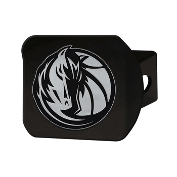 Dallas Mavericks Black Metal Hitch Cover with Metal Chrome 3D Emblem