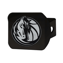 Dallas Mavericks Black Metal Hitch Cover with Metal Chrome 3D Emblem