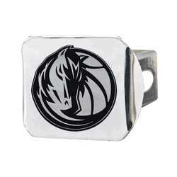 Dallas Mavericks Chrome Metal Hitch Cover with Chrome Metal 3D Emblem