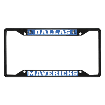 Dallas Mavericks Metal License Plate Frame Black Finish