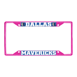 Dallas Mavericks Pink Metal License Plate Frame - 6.25"x12.25"
