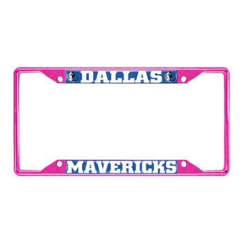 Dallas Mavericks Pink Metal License Plate Frame - 6.25