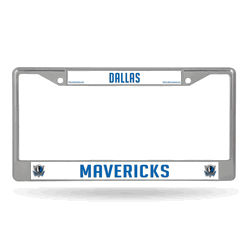 Dallas Mavericks Standard Chrome Frame with Plastic Inserts 12" x 6" Car/Truck Auto Accessory