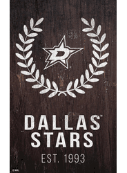 Dallas Stars 11x19 Laurel Wreath Sign