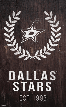 Dallas Stars 11x19 Laurel Wreath Sign