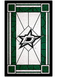 Dallas Stars 11x19 Stained Glass Wood Sign