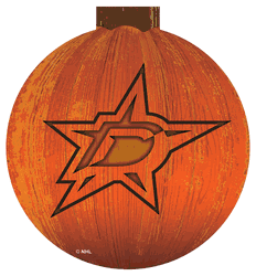 Dallas Stars 12 in. Halloween Pumpkin Sign
