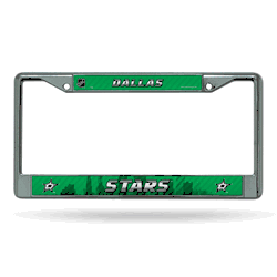 Dallas Stars  12" x 6" Chrome Frame With Decal Inserts