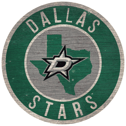Dallas Stars 12in. Circle w/State Sign