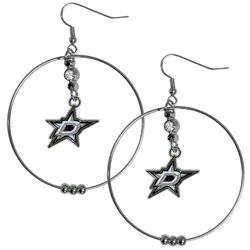 Dallas Stars 2 Inch Hoop Earrings