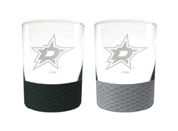 Dallas Stars 2pc Laser Etched Commissioner Rocks Glass Set