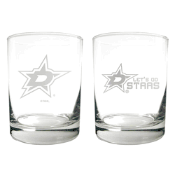 Dallas Stars 2pc Rocks Glass Set