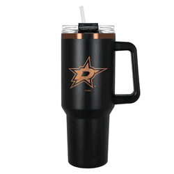 Dallas Stars 40oz Black and Copper Colossus Travel Mug with Straw