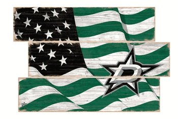 Dallas Stars American Flag 3 Plank