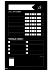 Dallas Stars Chore Chalk Board 11x19 Sign