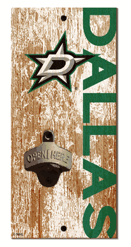 Dallas Stars Distressed Bottle Opener